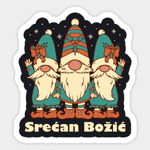 Merry Christmas in Serbian Sticker by SunburstGeo